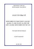Luận văn Thạc sĩ Quản trị kinh doanh: Kinh nghiệm xuất khẩu dịch vụ giáo dục đại học của một số quốc gia trên thế giới và bài học kinh nghiệm cho Việt Nam