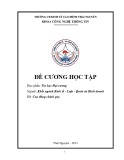 Đề cương học tập học phần Tin học đại cương (Khối ngành Kinh tế - Luật - Quản trị kinh doanh)