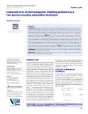 Improved error of electromagnetic shielding problems by a two-process coupling subproblem technique