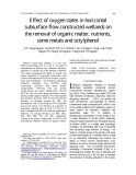 Effect of oxygen states in horizontal subsurface flow constructed wetlands on the removal of organic matter, nutrients, some metals and octylphenol