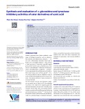 Synthesis and evaluation of a-glucosidase and tyrosinase inhibitory activities of ester derivatives of usnic acid