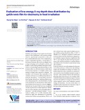 Evaluation of low energy X-ray depth dose distribution by gafchromic film for dosimetry in food irradiation