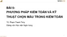 Bài giảng Kiểm toán căn bản: Bài 5 - TS. Phạm Thanh Thủy