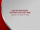 Bài giảng Lịch sử nhà nước và pháp luật Việt Nam: Bài 8 - ThS. Nguyễn Thị Nguyệt