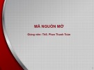 Bài giảng Mã nguồn mở: Bài 5 - ThS. Phan Thanh Toàn