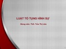 Bài giảng Luật tố tụng Hình sự: Bài 6 - ThS. Trần Thị Liên