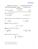 Đề thi kết thúc học kỳ hè năm học 2014-2015 môn Giải tích 1 (Đề số 1) - ĐH Khoa học Tự nhiên