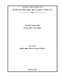 Bài giảng Khoa học quản lý đại cương - TS. Trần Ngọc Liêu, TS. Nguyễn Văn Chiều