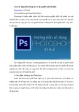 Cách sử dụng Photoshop từ A-Z cho người mới bắt đầu