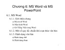 Bài giảng Tin học cơ sở (Basics of Informatics) - Chương 6: MS Word và MS PowerPoint