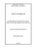 Luận văn Thạc sĩ Kinh tế quốc tế: Giải pháp thúc đẩy nền kinh tế tuần hoàn trong ngành công nghiệp xe máy ở Việt Nam