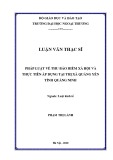 Luận văn Thạc sĩ Luật kinh tế: Pháp luật về thu bảo hiểm xã hội và thực tiễn áp dụng tại thị xã Quảng Yên tỉnh Quảng Ninh