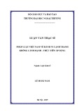 Luận văn Thạc sĩ Luật kinh tế: Pháp luật Việt Nam về hành vi cạnh tranh không lành mạnh - thực tiễn áp dụng