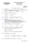 Đề thi học kì 1 môn Toán lớp 11 năm học 2018-2019 – Trường THPT Chuyên Nguyễn Huệ (Mã đề 134)