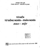 Từ điển Trung Việt - Từ đồng nghĩa và trái nghĩa: Phần 1