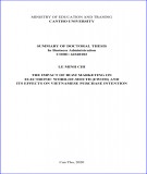 Summary of Doctoral thesis Business Administration: The impact of buzz marketing on electronic word-of-mouth (eWOM) and its effects on Vietnamese purchase intention