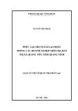 Luận án Tiến sĩ Quản trị nhân lực: Phúc lợi cho người lao động trong các doanh nghiệp trên địa bàn thị xã Quảng Yên, tỉnh Quảng Ninh