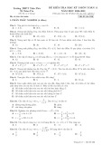 Đề thi học kì 1 môn Toán lớp 11 năm 2020-2021 có đáp án - Trường THPT Trần Phú