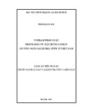 Luận án Tiến sĩ Luật lý luận và lịch sử nhà nước và pháp luật: Vi phạm pháp luật trong đầu tư xây dựng cơ bản có vốn ngân sách nhà nước ở Việt Nam