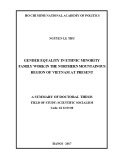 A summary of Doctoral thesis Scientific socialism: Gender equality in ethnic minority family work in the northern mountainous region of Vietnam at present