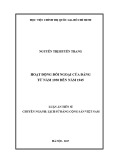 Luận án Tiến sĩ Lịch sử Đảng cộng sản Việt Nam: Hoạt động đối ngoại của Đảng từ năm 1930 đến năm 1945
