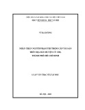 Luận văn Thạc sĩ Luật học: Nhân thân người phạm tội trộm cắp tài sản trên địa bàn huyện Củ Chi, thành phố Hồ Chí Minh