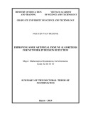 Summary of the doctoral thesis of Mathematics: Improving some artificial immune algorithms for network intrusion detection