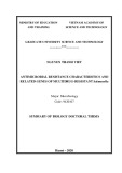 Summary of Biology doctoral thesis: Antimicrobial resistance characteristics and related genes of multidrug-resistant Salmonella