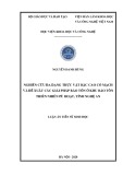 Luận án Tiến sĩ Sinh học: Nghiên cứu đa dạng thực vật bậc cao có mạch và đề xuất các giải pháp bảo tồn ở Khu Bảo tồn Thiên nhiên Pù Hoạt, tỉnh Nghệ An