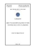 Luận văn Thạc sĩ Vật lý: Hiệu ứng đám đông đại phân tử đối với tính chất cuốn của protein