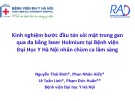 Bài giảng Kinh nghiệm bước đầu tán sỏi mật trong gan qua da bằng laser Holmium tại Bệnh viện Đại Học Y Hà Nội nhân chùm ca lâm sàng - Bs. Nguyễn Thái Bình