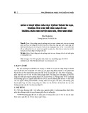 Quản lí hoạt động giáo dục phòng tránh tai nạn, thương tích cho trẻ mẫu giáo ở các trường mầm non huyện Kim Sơn, tỉnh Ninh Bình