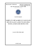 Luận án Tiến sĩ Hóa học: Nghiên cứu chế tạo điện cực nano platin trên nền glassy cacbon ứng dụng phân tích Pb, Cd trong môi trường nước