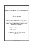 Summary of the doctoral thesis in Biology: Investigation of biological, ecological characteristics of Anisopteromalus calandrae (Howard) parasitizing stored product beetle pests in Dong Thap province