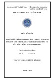 Tóm tắt luận án Tiến sĩ Hóa học: Nghiên cứu thành phần hóa học và hoạt tính sinh học cây máu chó trái dày (Knema pachycarpa) và cây máu chó đá (Knema saxatilis)