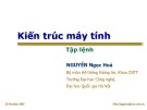 Bài giảng Kiến trúc máy tính: Tập lệnh - Nguyễn Ngọc Hóa