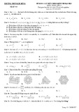 Đề KSCL ôn thi THPT Quốc gia môn Toán 12 năm 2019-2020 có đáp án - Trường THPT Hàm Rồng