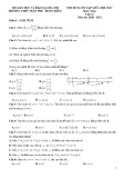 Đề cương ôn tập giữa học kì 1 môn Toán 12 năm 2020-2021 - Trường THPT Trần Phú