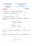Đề thi KSCL môn Toán 12 năm 2019-2020 có đáp án - Trường THPT chuyên Quang Trung (Lần 2)