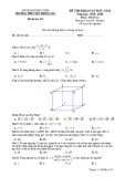 Đề thi KSCL đầu năm môn Toán lớp 12 năm 2019-2020 có đáp án - Trường THPT Yên Phong số 2