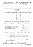 Đề thi KSCL tháng 10 môn Toán 12 năm 2019-2020 có đáp án - Trường THCS&THPT M.V Lômônôxốp