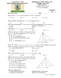 Đề thi KSCL môn Toán 11 năm 2019-2020 có đáp án - Trường THPT Thuận Thành số 1 (Lần 1)