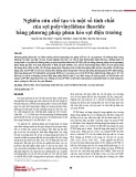 Nghiên cứu chế tạo và một số tính chất của sợi polyvinylidene fluoride bằng phương pháp phun kéo sợi điện trường