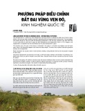 Phương pháp điều chỉnh đất đai vùng ven đô, kinh nghiệm quốc tế