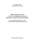 Giáo trình Thiết kế bài dạy học và trắc nghiệm khách quan môn Địa lí trung học phổ thông