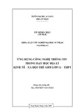 Khóa luận tốt nghiệp ngành Địa lí: Ứng dụng công nghệ thông tin trong dạy học địa lí kinh tế xã hội thế giới lớp 11 THPT