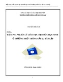 Luận văn Biện pháp quản lý giáo dục đạo đức học sinh ở trường phổ thông cấp 2,3 Tân Lập, Sông Hinh, Phú Yên