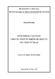 Luận văn Thạc sĩ Toán học: Functional Calculus cho các toán tử không bị chặn và các toán tử quạt