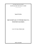 Luận văn Thạc sĩ Khoa học: Một số kết quả về tính bị chặn của tích phân dao động