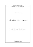 Luận văn Thạc sĩ Toán học: Hệ động lực p−adic